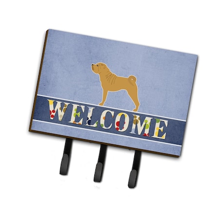 Carolines Treasures Shar Pei Merry Welcome Leash or Key Holder BB5556TH68